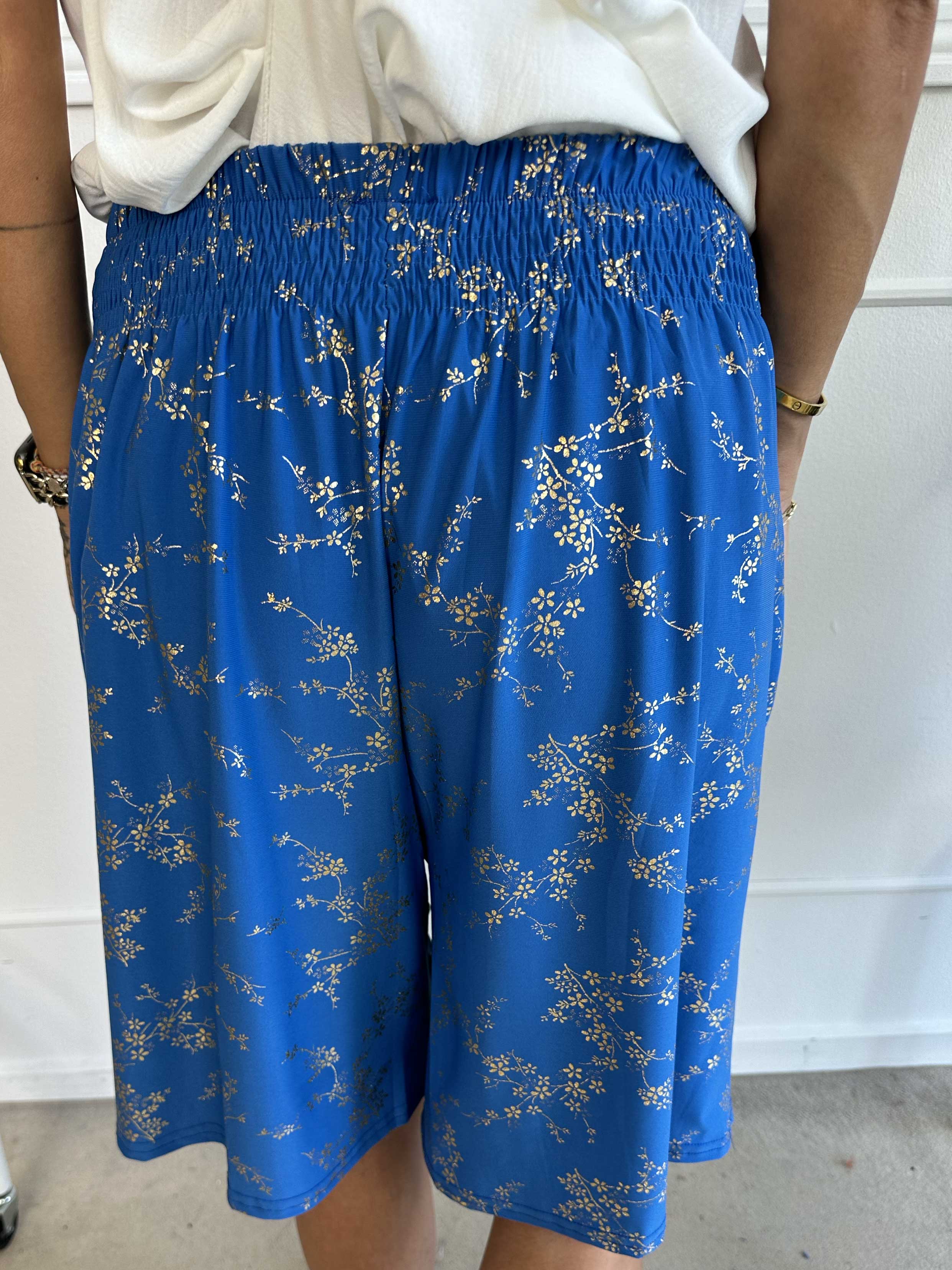 Pams Gold Short Knickers - Shorts i elastiskt tyg med resårkant